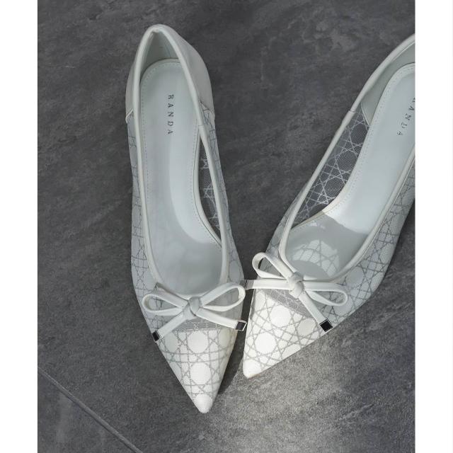 ランダ（RANDA）/＜26春夏新作＞【22−25．5】グリッターラインチュールパンプス