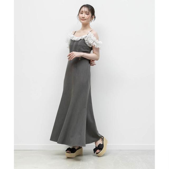 ランダ（RANDA）/＜26春夏新作＞レースフリルマーメイドキャミワンピース