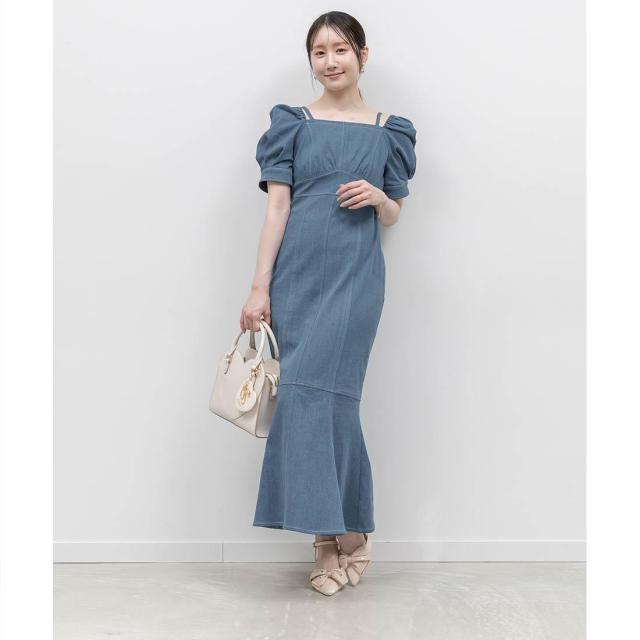 ランダ（RANDA）/＜26春夏新作＞ストレッチデニムマーメイドワンピース