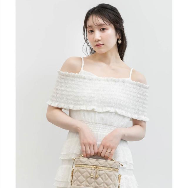 ランダ（RANDA）/＜26春夏新作＞オフショルフリルキャミワンピース