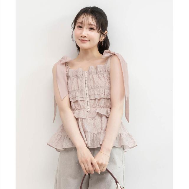 ランダ（RANDA）/＜26春夏新作＞フリルジャガードリボントップス_18