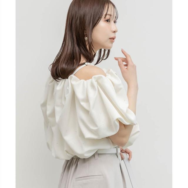 ランダ（RANDA）/＜26春夏新作＞ボリュームオフショルダートップスの