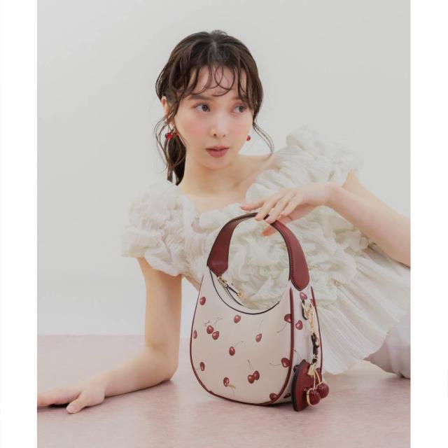 ランダ（RANDA）/＜26春夏新作＞【Cherry＆Strawberry】2WAY ハーフムーンショルダーバッグ