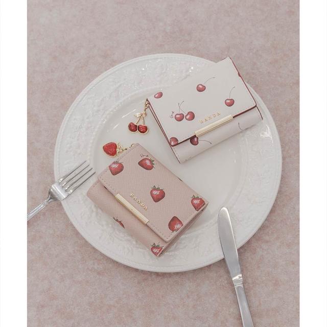 ランダ（RANDA）/＜26春夏新作＞【Cherry＆Strawberry】チャーム付き三つ折りウォレット