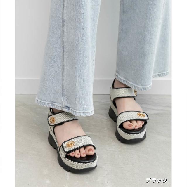 ランダ（RANDA）/【22．5−25．5】モノグラムパーツスポーツサンダルの
