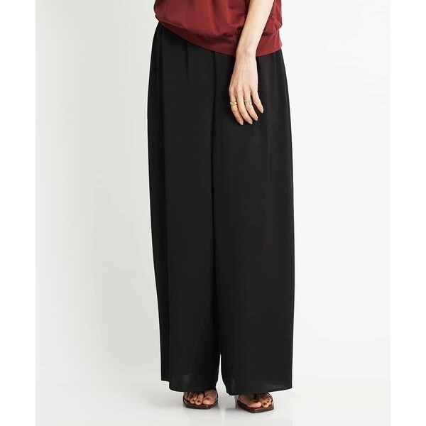 ミッシェルクラン/【洗える】ヴィンテージサテンワイドパンツ
