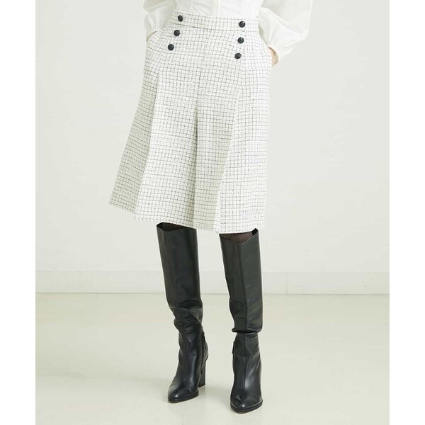 ミッシェルクラン/ファンシーツイードキュロット（セットアップ対応）の通販は 11,644円