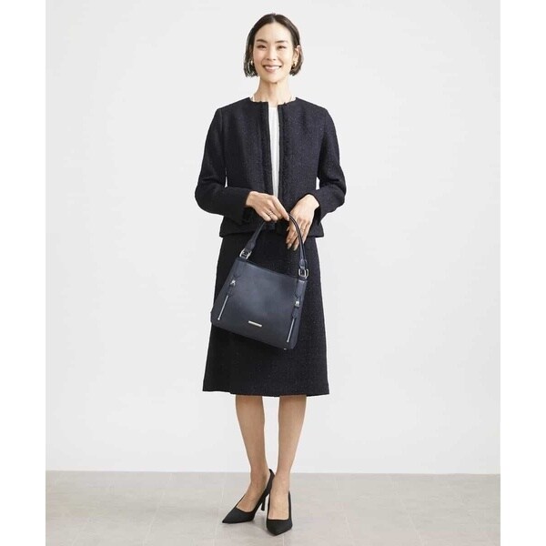 ミッシェルクラン（MICHEL KLEIN）/[セットアップ対応]ファンシーツイードセミタイトスカート｜詳細画像