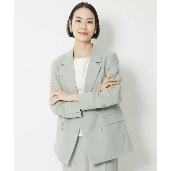 ミッシェルクラン（MICHEL KLEIN）/［セットアップ対応］リネンライクダブルブレストジャケットの通販は