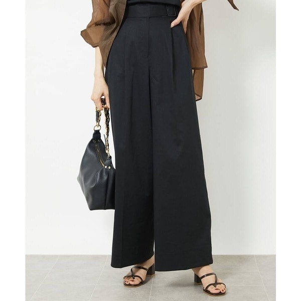 ミッシェルクラン（MICHEL ）/リネンブレンドヘリンボンパンツ