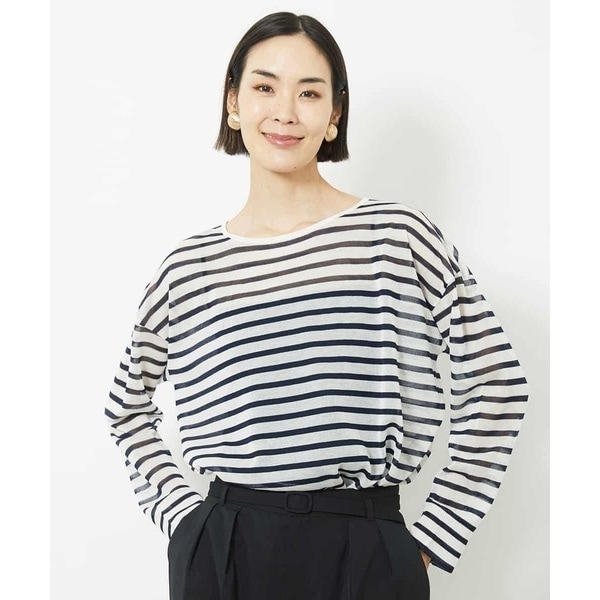 ミッシェルクラン（MICHEL KLEIN）/シアーボーダーニット(WEB限定カラー)の通販は 8,712円