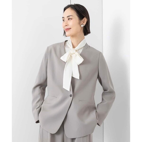 ミッシェルクラン（MICHEL KLEIN）/ツイルノーカラージャケット(セットアップ対応)の通販は