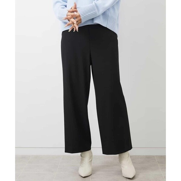 ミッシェルクラン（MICHEL KLEIN）/［定番人気/新色追加］裏起毛ワイドクロップドパンツ(機能素材)の通販は 14,733円