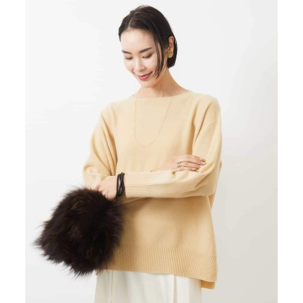 ミッシェルクラン（MICHEL ）/［定番素材］ホールガーメント(R)サイドスリットデザインニット