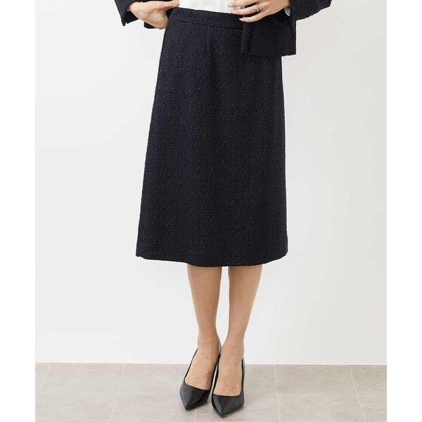 ミッシェルクラン（MICHEL ）/［セットアップ対応/洗える］ツイードセミタイトスカート