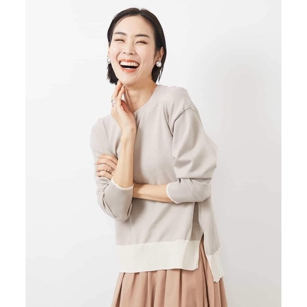 【NEW】ミッシェルクラン（MICHEL KLEIN）/バイカラーニットの通販は 13,651円