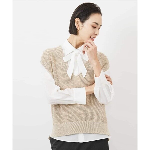 ミッシェルクラン（MICHEL ）/ボウタイ付きブラウス