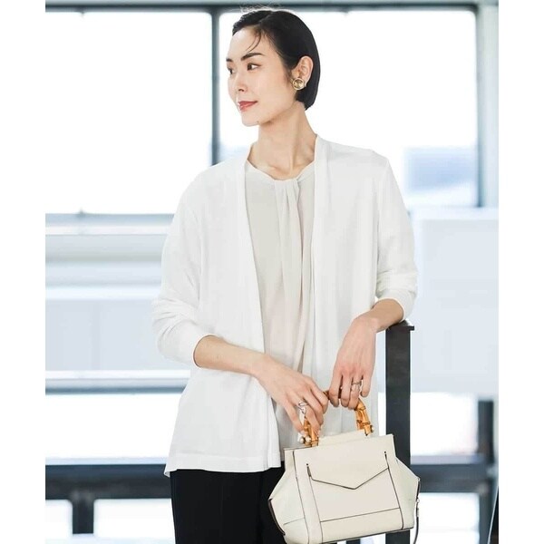 ミッシェルクラン（MICHEL ）/[接触冷感/UVカット]ドレープカーディガン