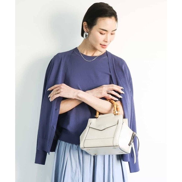 ミッシェルクラン（MICHEL ）/[アンサンブル対応/接触冷感]Vネックニットカーディガン