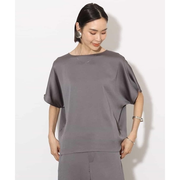 ミッシェルクラン（MICHEL ）/[セットアップ対応]サテンオーバーブラウス