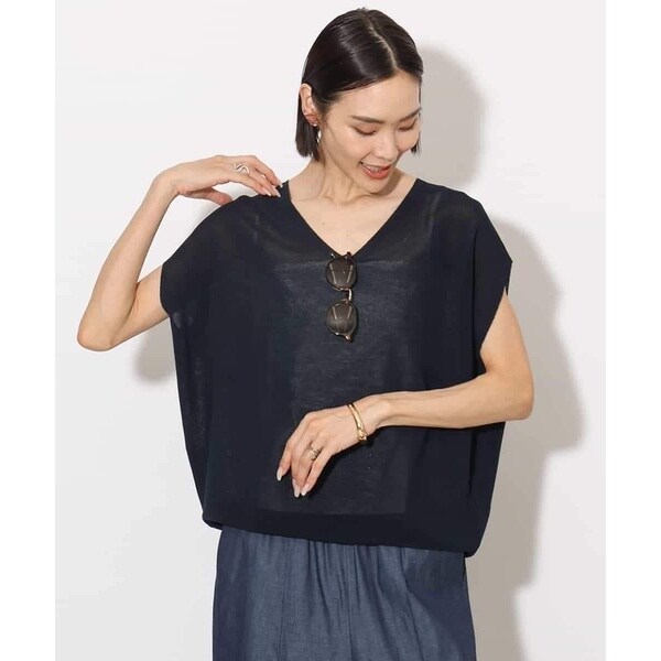 ミッシェルクラン（MICHEL ）/[ホールガーメント]コクーンVネックニット