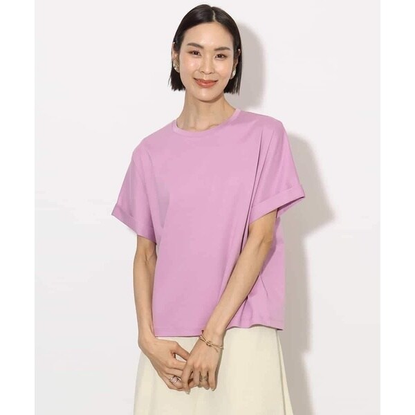 ミッシェルクラン（MICHEL ）/[接触冷感]ロールアップスリーブカットソー