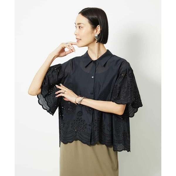 ミッシェルクラン（MICHEL ）/ボーラーレースブラウス