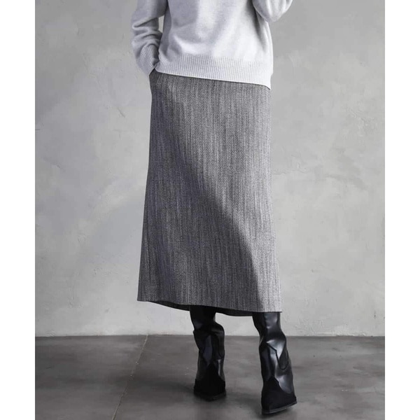 ミッシェルクラン（MICHEL ）/ミックスヘリンボーンスカート