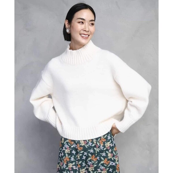 ミッシェルクラン（MICHEL ）/ビーズハイネックニット