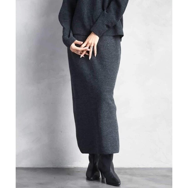 ミッシェルクラン（MICHEL ）/[セットアップ対応]ニットナロースカート