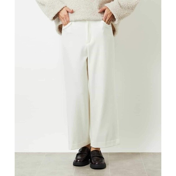 【NEW】ミッシェルクラン（MICHEL ）/［定番人気］ストレッチ裏起毛ワイドパンツ