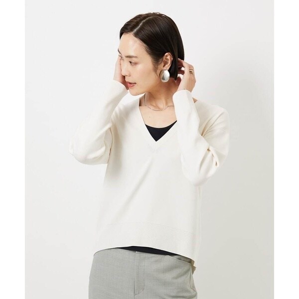 ミッシェルクラン（MICHEL KLEIN）/Vネックニットプルオーバー_4
