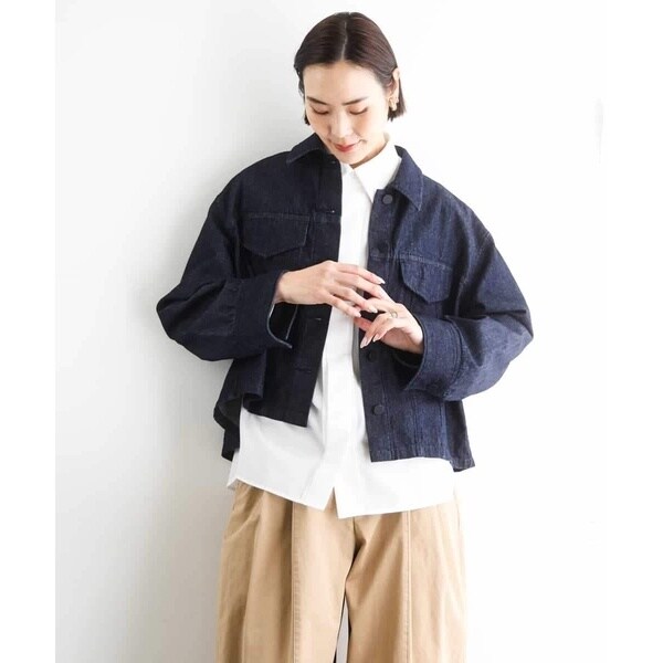 ミッシェルクラン（MICHEL KLEIN）/[セットアップ対応]デニムダブルポケットブルゾン_9