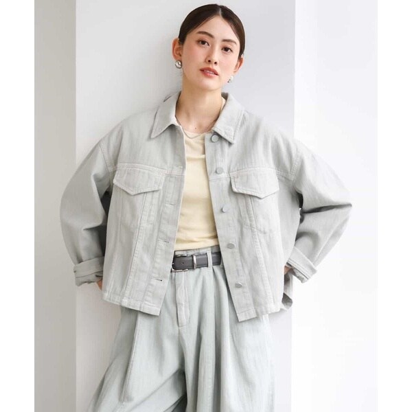 ミッシェルクラン（MICHEL KLEIN）/[セットアップ対応]デニムダブルポケットブルゾン