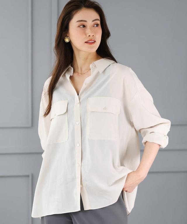 ミッシェルクラン（MICHEL KLEIN）/シアーツイルオーバーシャツ