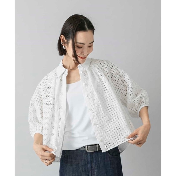 ミッシェルクラン（MICHEL KLEIN）/ボーラーレースブラウス