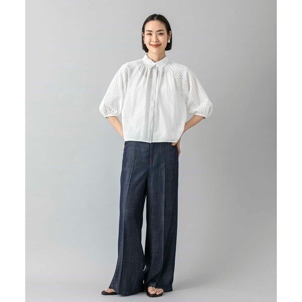 ミッシェルクラン（MICHEL KLEIN）/ボーラーレースブラウス_10