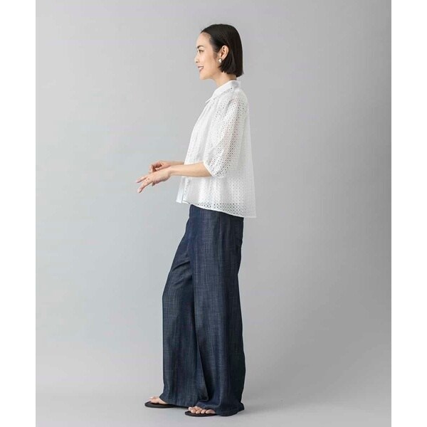 ミッシェルクラン（MICHEL KLEIN）/ボーラーレースブラウス_12