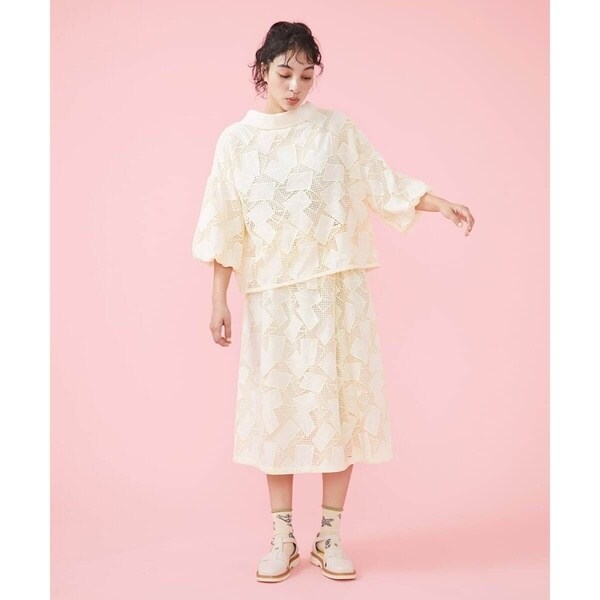 ホコモモラ（JOCOMOMOLA）/Carta 刺繍レースラップスカートの通販はau