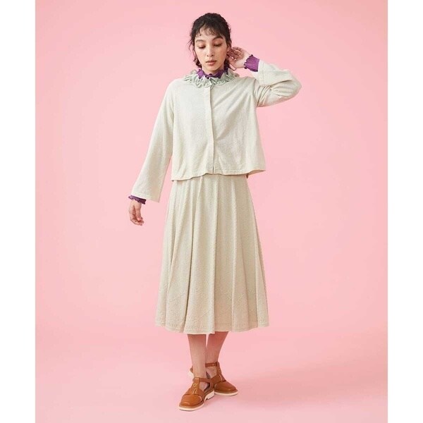 ホコモモラ（JOCOMOMOLA）/ブークレ編み柄ニットスカートの通販は