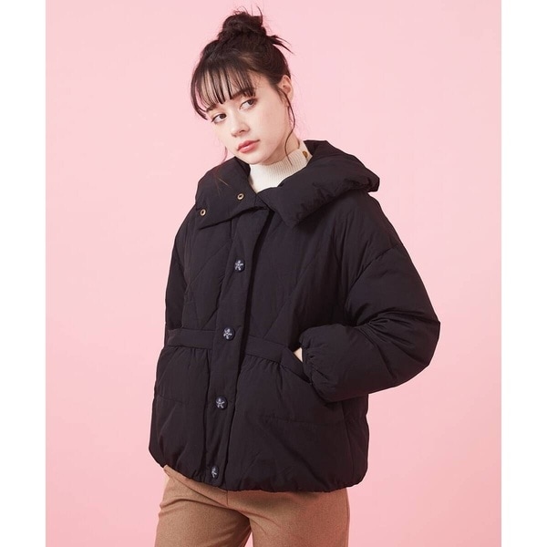 ホコモモラ（JOCOMOMOLA）/ナイロンワッシャーショートダウンジャケット