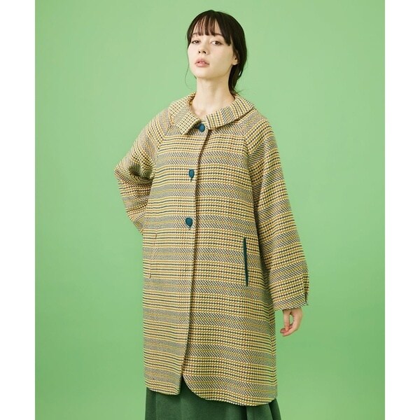 jocomomola Aラインギャザープリーツロングコート L40 ベージュ jocomomola Aラインギャザープリーツロングコート L40 ベージュ