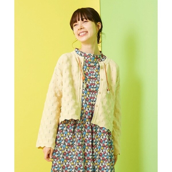 ホコモモラ（JOCOMOMOLA）/Abrir ポコポコニットカーディガン