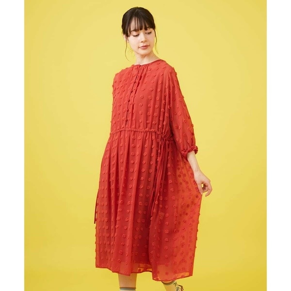 ホコモモラ（JOCOMOMOLA）/ビックドットドビーワンピース