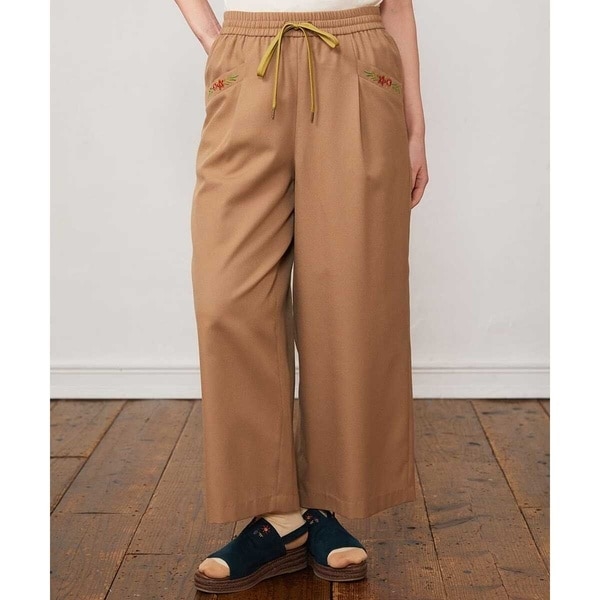 ホコモモラ（JOCOMOMOLA）/T/Rツイルワイドパンツ