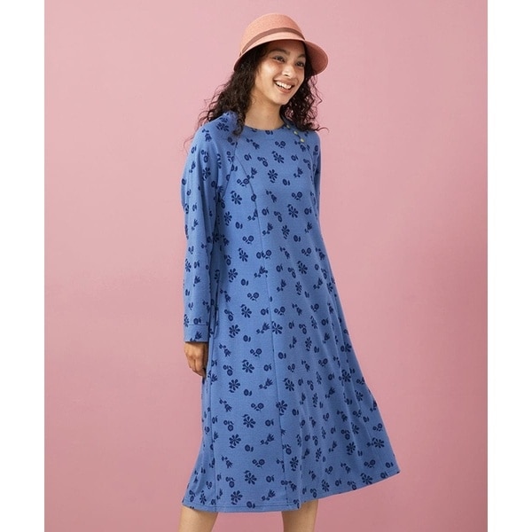 ホコモモラ（JOCOMOMOLA）/Flor de baile フラワーチェックジャカードワンピース