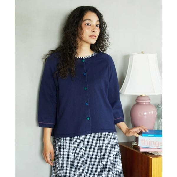 ホコモモラ（JOCOMOMOLA）/Lino suave ラグランスリーブカーディガン