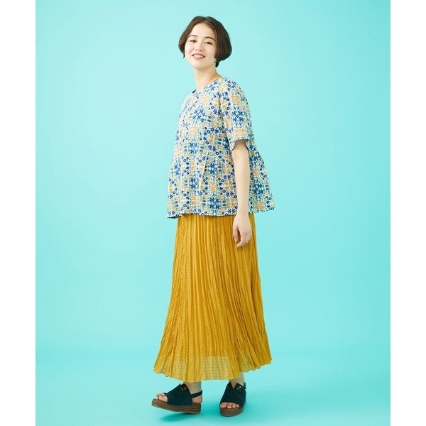 ホコモモラ（JOCOMOMOLA）/【日本製】Rosa flamenco フラワープリントタックブラウス_13
