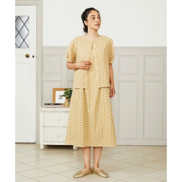 ホコモモラ（JOCOMOMOLA）/【2WAY】アイレットコットンレースブラウス