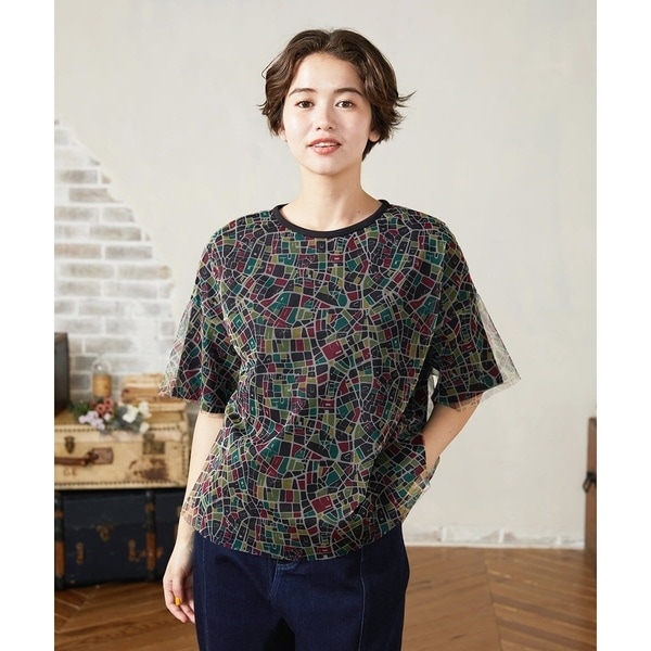 ホコモモラ（JOCOMOMOLA）/Callejero チュールレイヤードカットソー